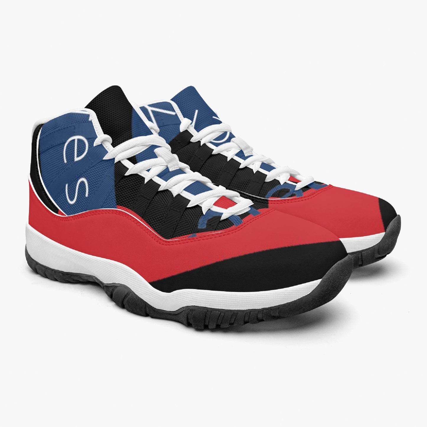 Zapatillas de baloncesto estilo AJ11 - Rojo, blanco y azul 