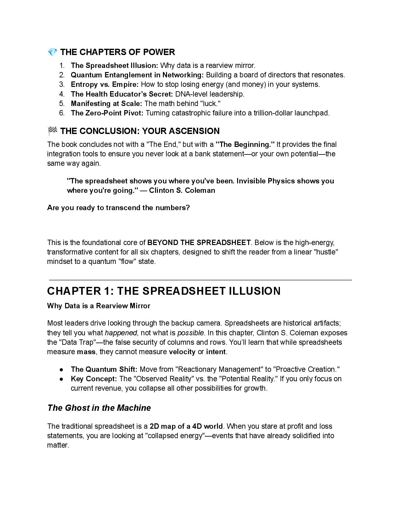 Beyond The Spreadsheet