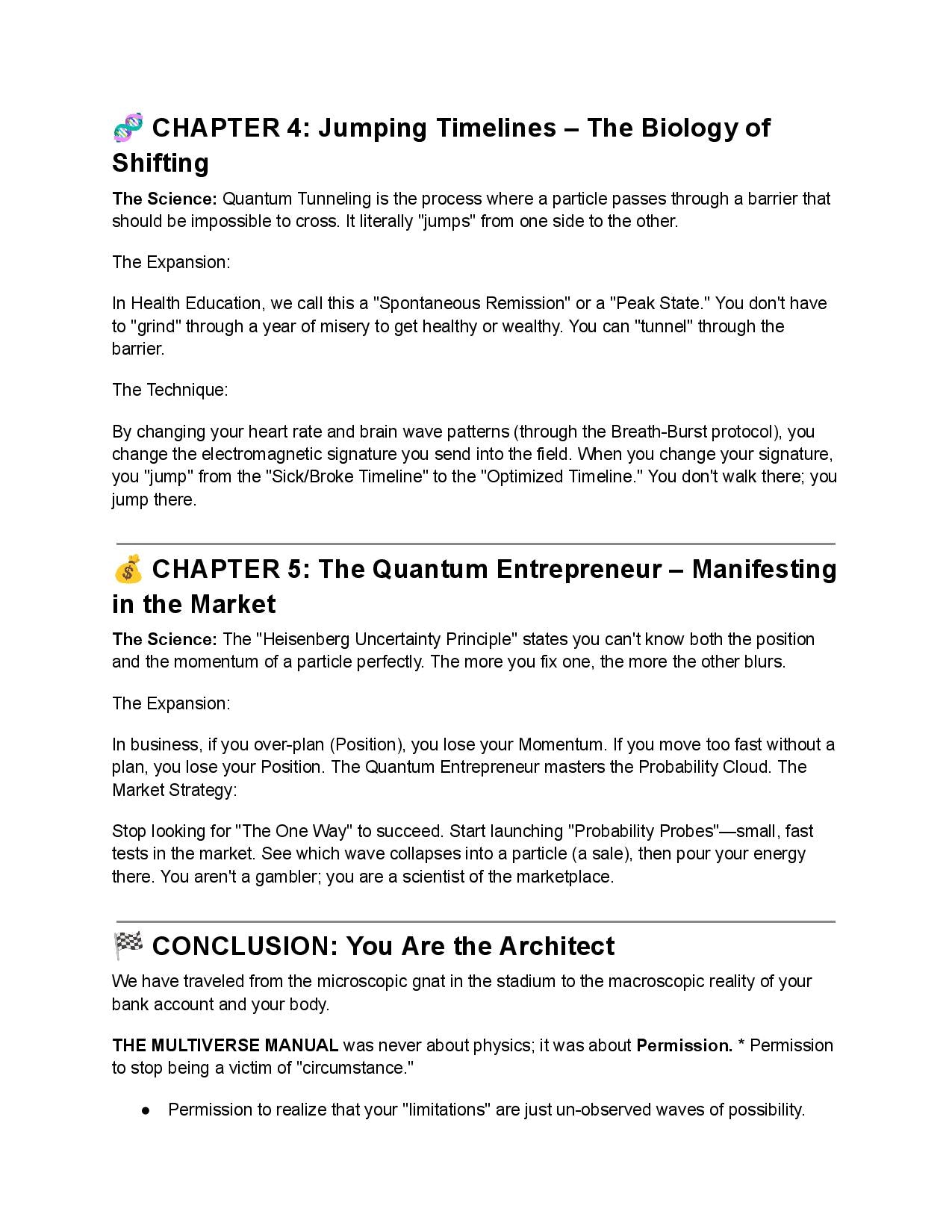 The Multiverse Manual