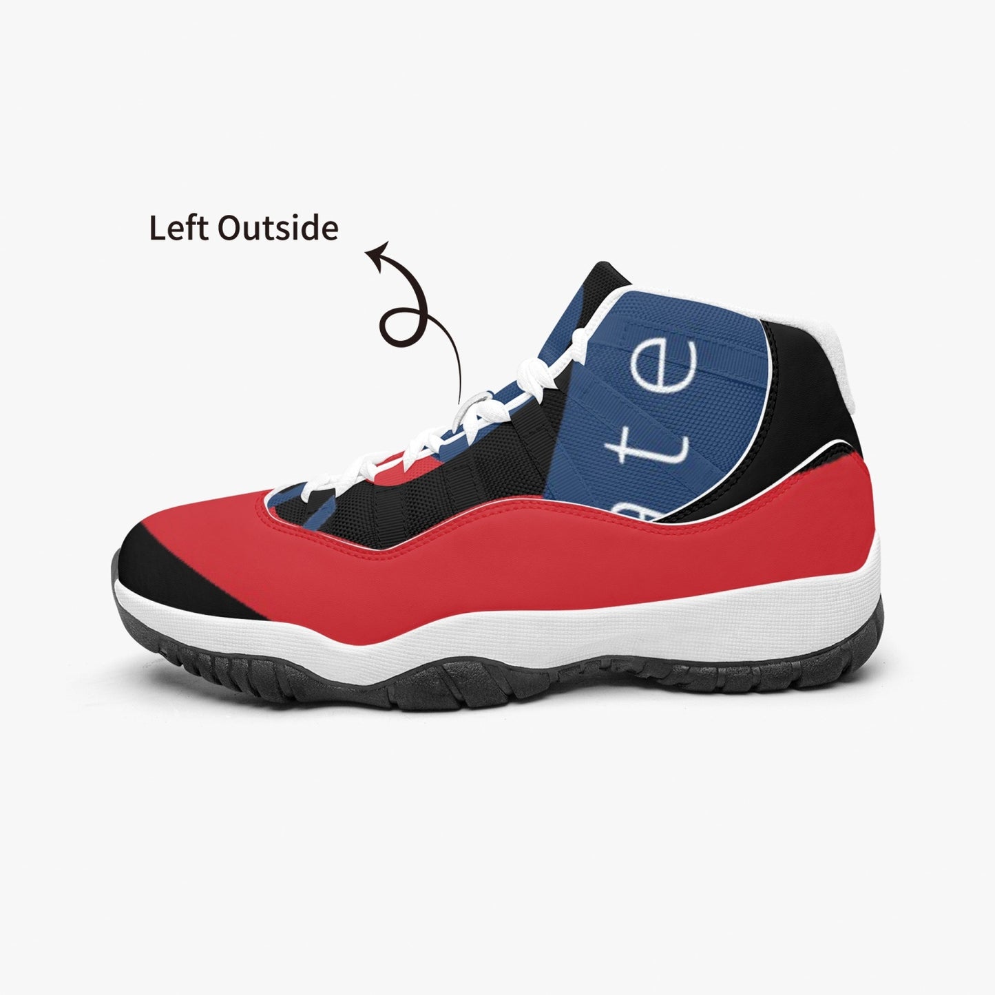 AJ11 Style Basketball Sneakers - Red, White and Blue