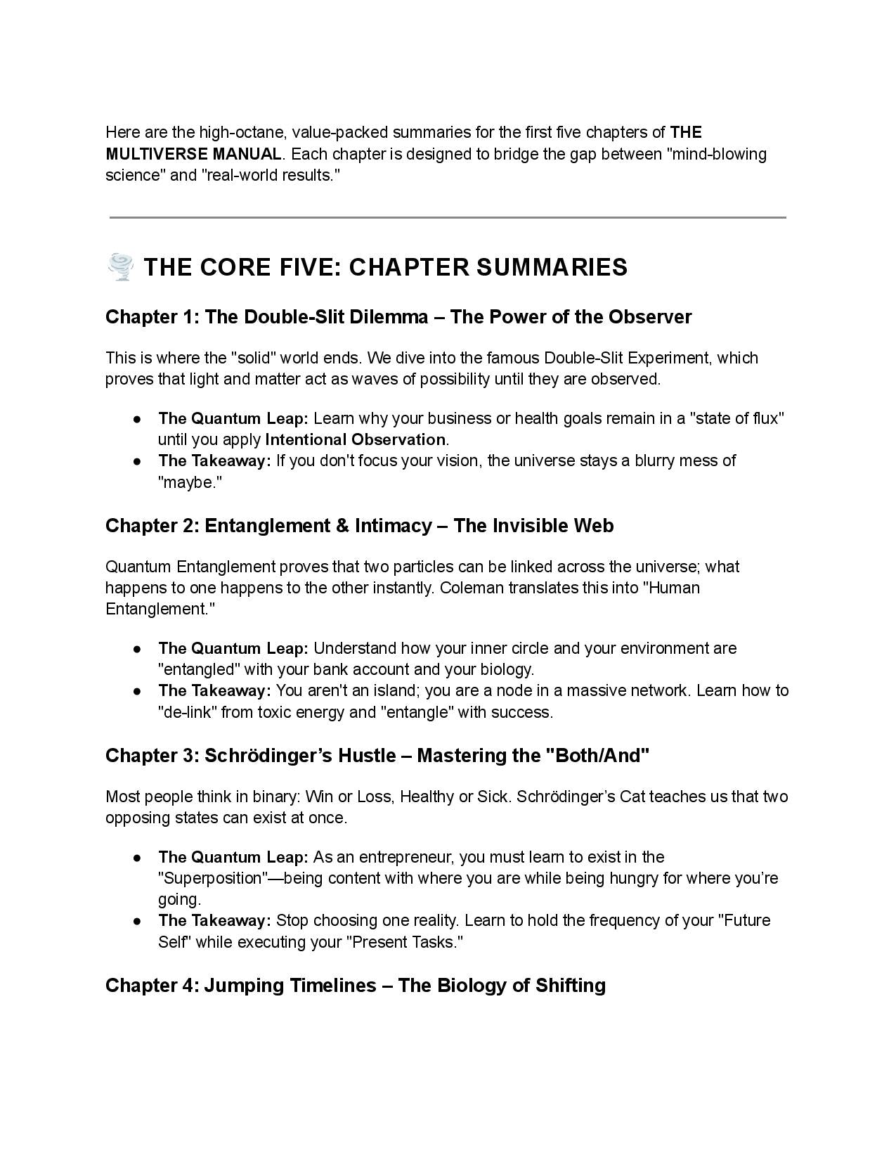 The Multiverse Manual